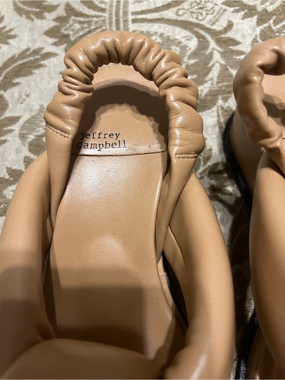 Jeffrey Campbell Tan Knotted Leather Slingback Sandals - Picture 2 of 4